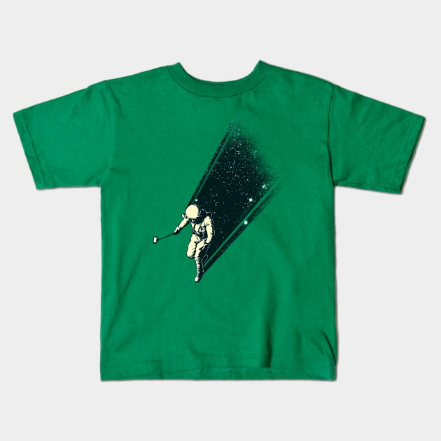 Cosmic Selfie Kids T-Shirt by angrymonk
